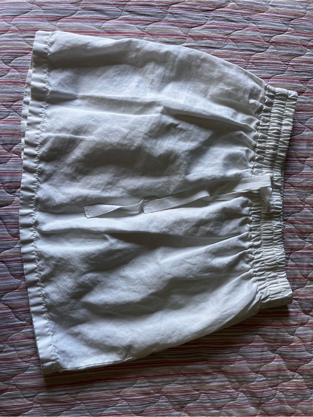 J. Crew White Linen-Blend Maxi Skirt with Elastic Waist
